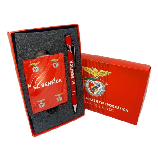 Conjunto Cartas + Esferográfica Benfica