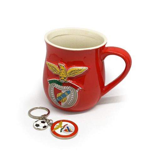 Conjunto Caneca "Stone" + Porta-chaves Benfica