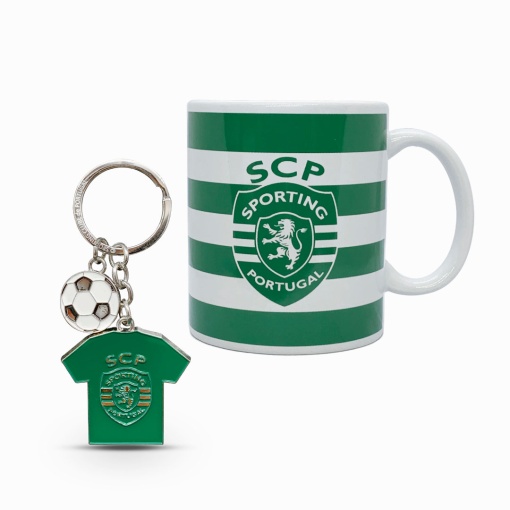 Conjunto Caneca + Porta-chaves Sporting