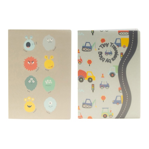 Caderno A4 capa plástica agrafado ANCOR B'Log Play Me pautado 48 folhas 90 g sortido