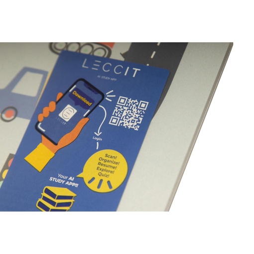 A4 notebook with plastic cover, stapled, ANCOR B'Log Play Me, lined, 48 sheets, 90 g, assorted.