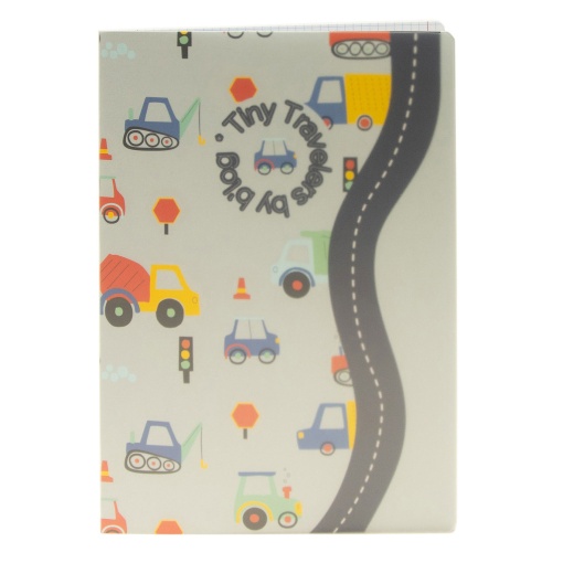 A4 notebook with plastic cover, stapled, ANCOR B'Log Play Me grid, 48 sheets, 90 g, assorted.