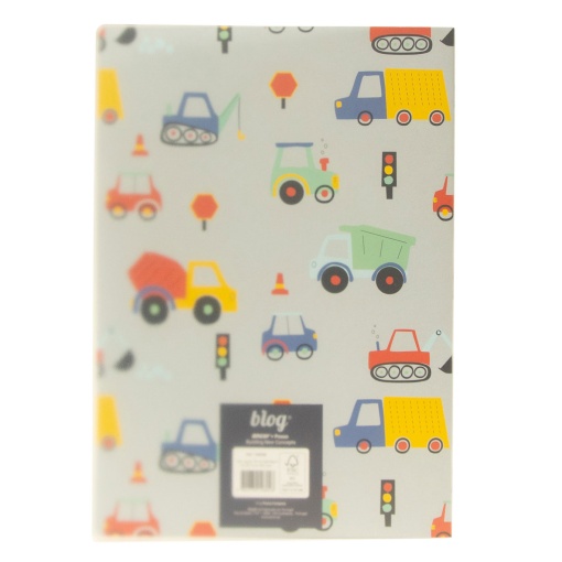 A4 notebook with plastic cover, stapled, ANCOR B'Log Play Me grid, 48 sheets, 90 g, assorted.