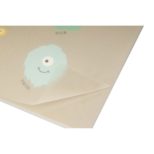 A4 notebook with plastic cover, stapled, ANCOR B'Log Play Me grid, 48 sheets, 90 g, assorted.