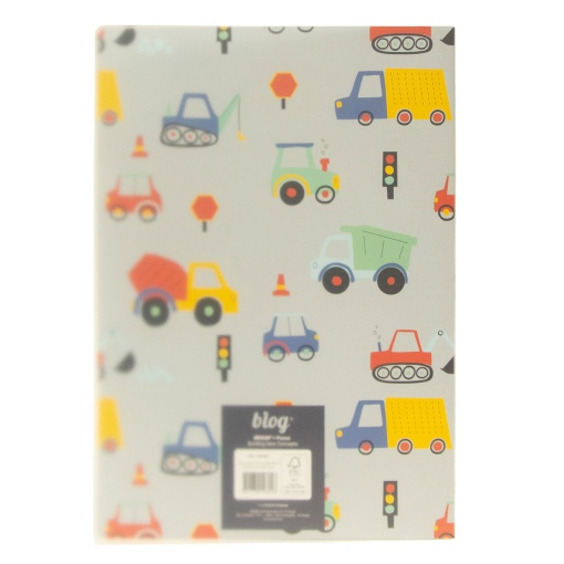 A5 notebook with plastic cover, stapled, ANCOR B'Log Play Me, lined, 48 sheets, 90 g, assorted.