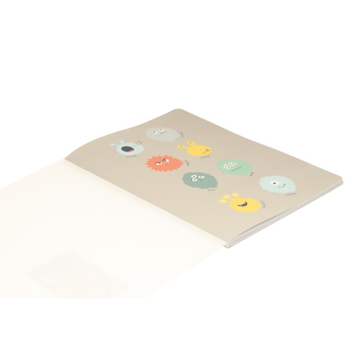 A5 notebook with plastic cover, stapled, ANCOR B'Log Play Me, lined, 48 sheets, 90 g, assorted.