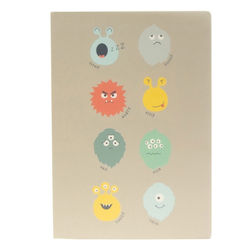 A5 notebook with plastic cover, stapled, ANCOR B'Log Play Me grid, 48 sheets, 90 g, assorted.