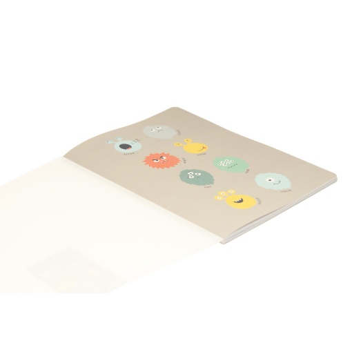 A5 notebook with plastic cover, stapled, ANCOR B'Log Play Me grid, 48 sheets, 90 g, assorted.