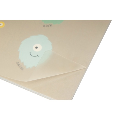 A5 notebook with plastic cover, stapled, ANCOR B'Log Play Me grid, 48 sheets, 90 g, assorted.