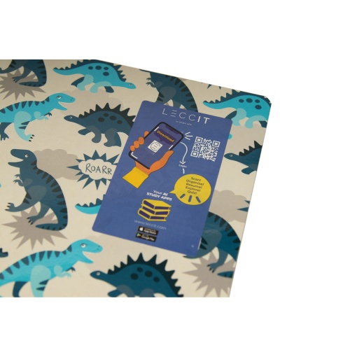 Caderno A4 agrafado ANCOR B'Log Dino pautado 48 folhas 90 g