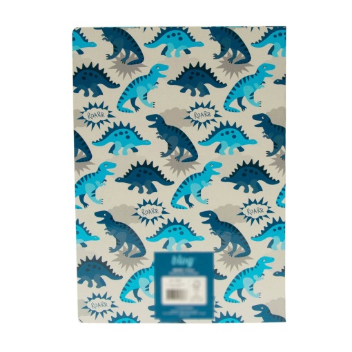 Caderno A5 agrafado ANCOR B'LOG Dino quadriculado 48 folhas 90 g