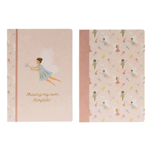 Caderno A5 agrafado ANCOR B'LOG Fairies quadriculado 48 folhas 90 g sortido