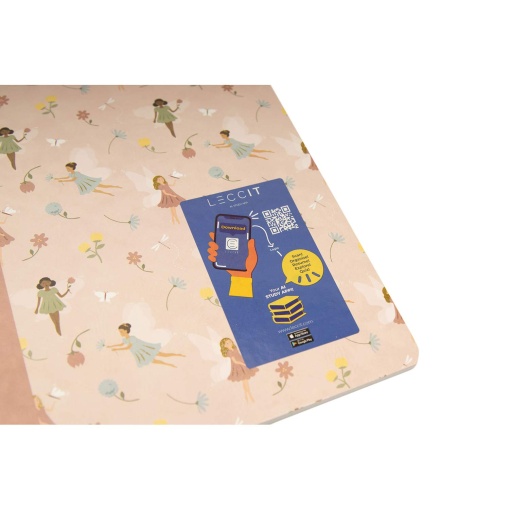 A5 stapled notebook, ANCOR B'LOG Fairies grid, 48 sheets, 90 g, assorted.