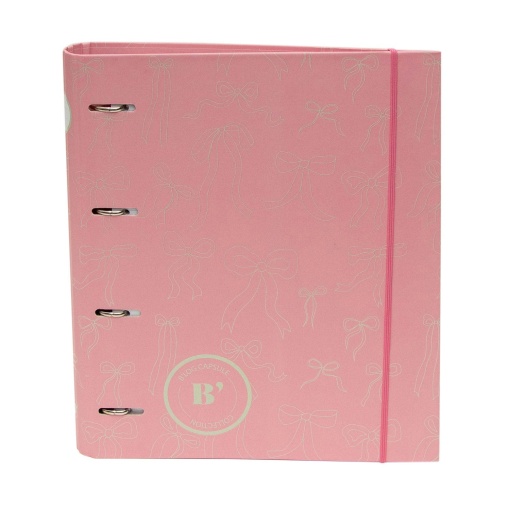 A4 school binder with lined refill + dividers ANCOR B'LOG Laces narrow spine 4 rings assorted