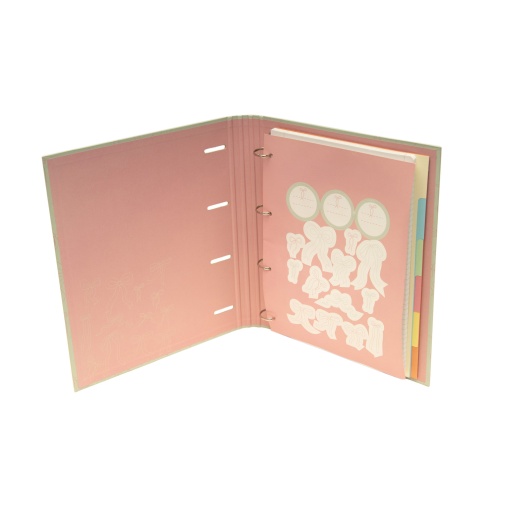 A4 school binder with lined refill + dividers ANCOR B'LOG Laces narrow spine 4 rings assorted