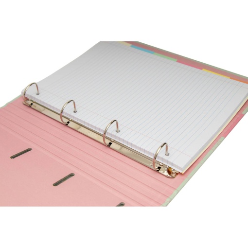 A4 school binder with lined refill + dividers ANCOR B'LOG Laces narrow spine 4 rings assorted
