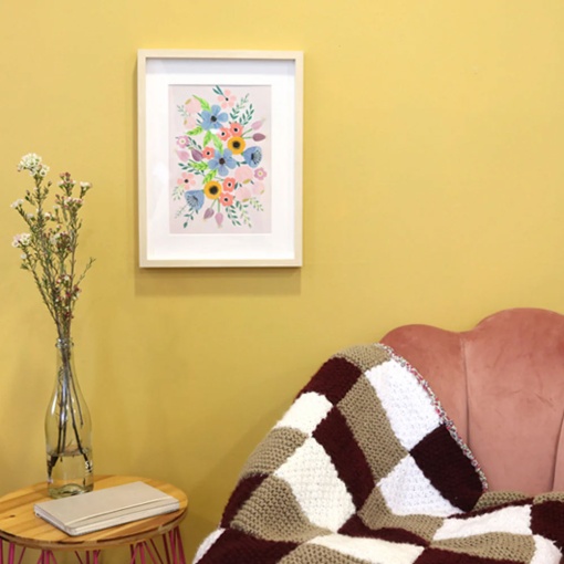 Pintar por números La Petite Épicerie Petit Pinceau 24,5x32,5 cm - Flowers