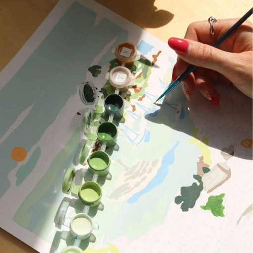 Pintar por números La Petite Épicerie Petit Pinceau 24,5x32,5 cm - Balade dans les Calanques