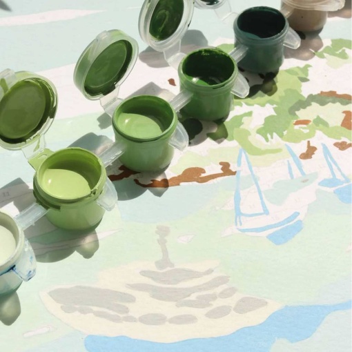 Pintar por números La Petite Épicerie Petit Pinceau 24,5x32,5 cm - Balade dans les Calanques