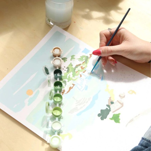 Pintar por números La Petite Épicerie Petit Pinceau 24,5x32,5 cm - Balade dans les Calanques