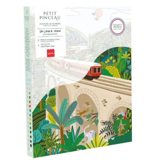 Pintar por números La Petite Épicerie Petit Pinceau 24,5x32,5 cm - Sri-Lanka Train