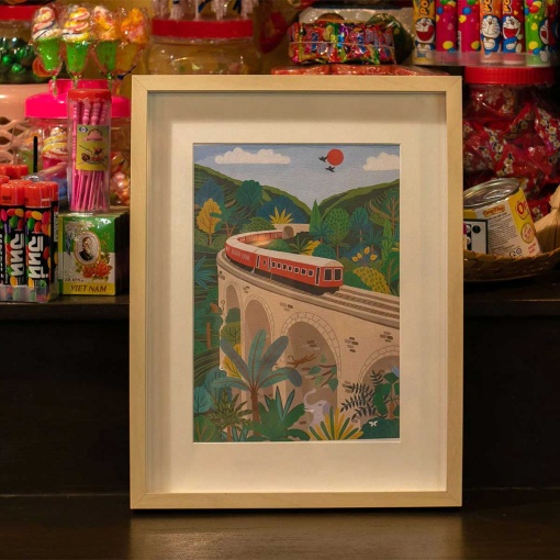 Pintar por números La Petite Épicerie Petit Pinceau 24,5x32,5 cm - Sri-Lanka Train