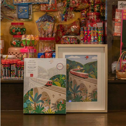 Pintar por números La Petite Épicerie Petit Pinceau 24,5x32,5 cm - Sri-Lanka Train