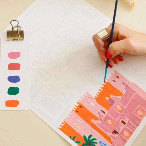 Pintar por números La Petite Épicerie Petit Pinceau 24,5x32,5 cm - Maroc