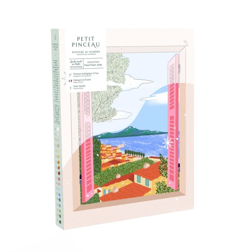 Pintar por números La Petite Épicerie Petit Pinceau 24,5x32,5 cm - Fenetre ouverte sur Naples