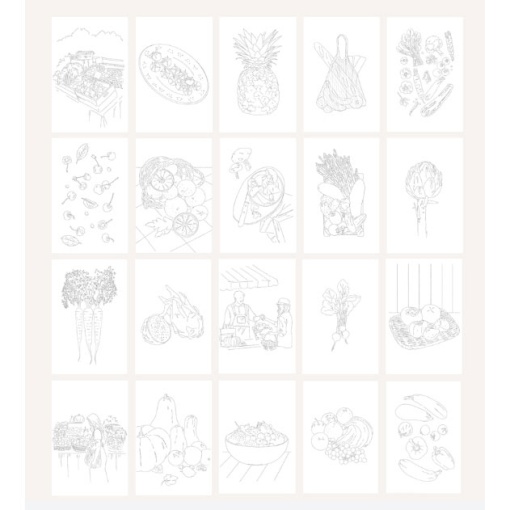 Cuaderno de viaje La Petit Épicerie Cuaderno de viaje en acuarela - Regreso de Las Marcas