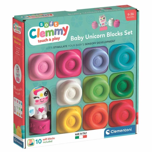 Bloques Clementoni Soft Clemmy Unicorn - 10 unidades