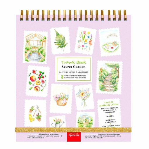 Travel Book La Petite Épicerie Caderno de viagem para aguarela - Secret Garden