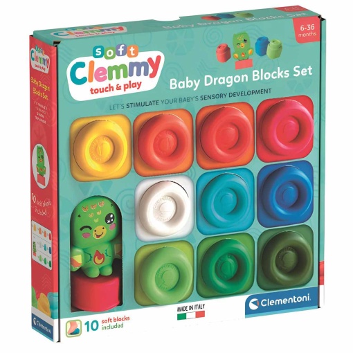 Bloques Clementoni Soft Clemmy Dragon - 10 unidades