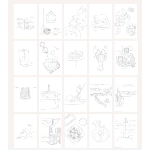 Travel Book La Petite Épicerie Caderno de viagem para aguarela - Air Marin