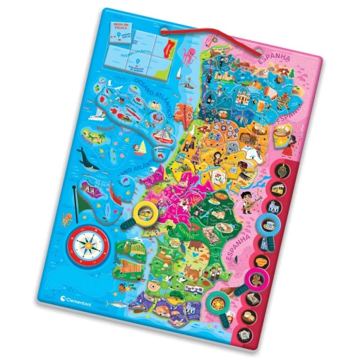 CLEMENTONI Education magnetic puzzle, 90 pieces, Portugal
