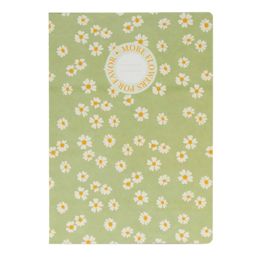 Cuaderno grapado A4, ANCOR B'LOG Flores rayado, 48 hojas, 90 g