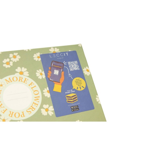 Caderno A4 agrafado ANCOR B'LOG Flowers pautado 48 folhas 90 g