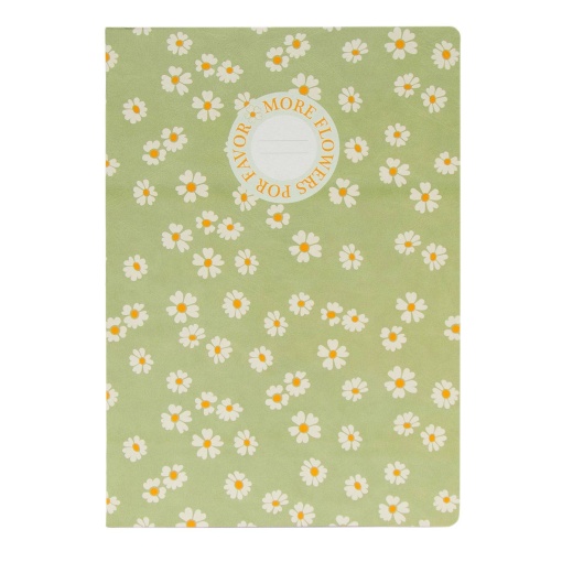 Cuaderno grapado A5, ANCOR B'LOG Flores rayado, 48 hojas, 90 g