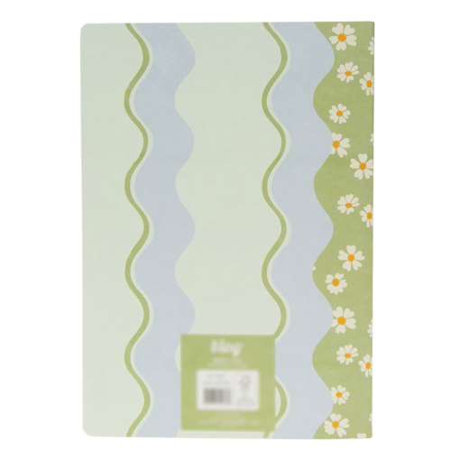 Caderno A5 agrafado ANCOR B'LOG Flowers pautado 48 folhas 90 g