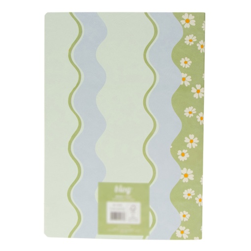 Caderno A5 agrafado ANCOR B'LOG Flowers quadriculado 48 folhas 90 g