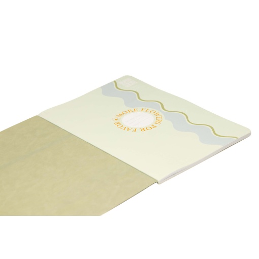 Caderno A5 agrafado ANCOR B'LOG Flowers quadriculado 48 folhas 90 g