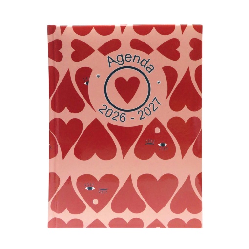A5 weekly school planner ANCOR B'LOG Hearts 2026/27