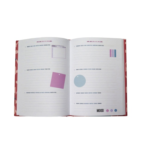 A5 weekly school planner ANCOR B'LOG Hearts 2026/27