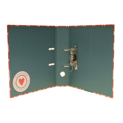 Dossier escolar A4 ANCOR B'LOG Hearts lombada larga 2 argolas