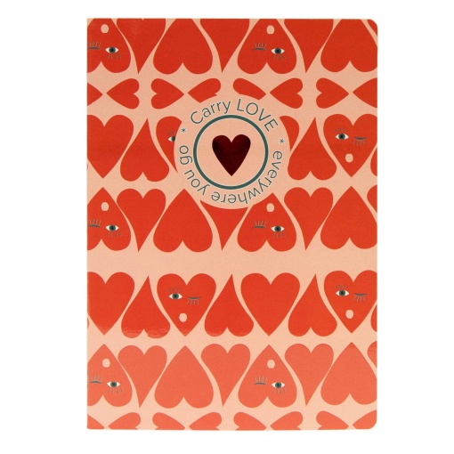 A4 stapled notebook, ANCOR B'LOG Hearts lined, 48 sheets, 90 g