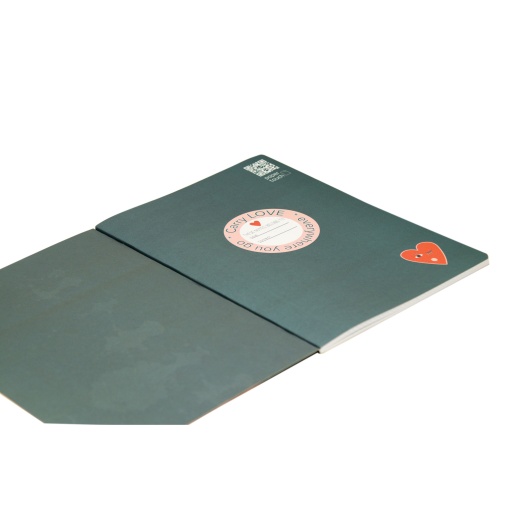 A4 stapled notebook, ANCOR B'LOG Hearts lined, 48 sheets, 90 g