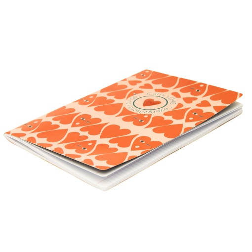 A4 stapled notebook, ANCOR B'LOG Hearts grid, 48 sheets, 90 g