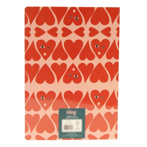 A4 stapled notebook, ANCOR B'LOG Hearts grid, 48 sheets, 90 g