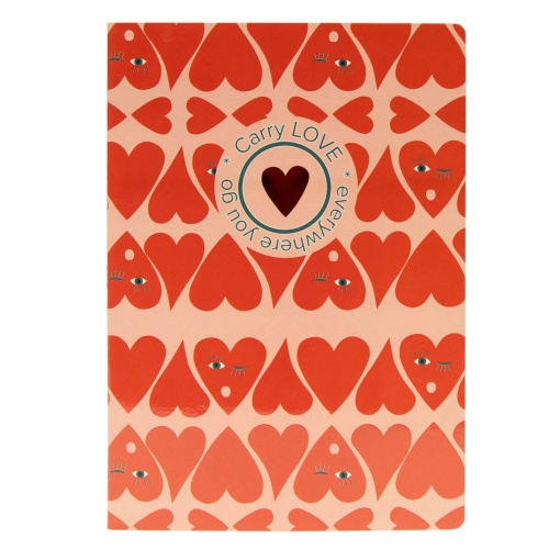 A5 stapled notebook, ANCOR B'LOG Hearts lined, 48 sheets, 90 g