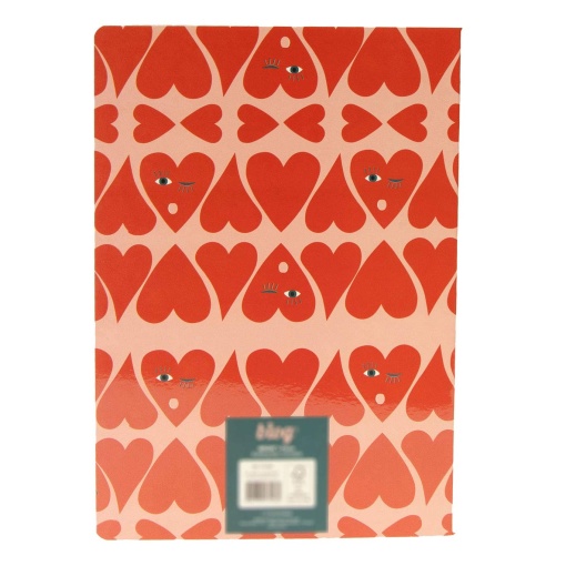 A5 stapled notebook, ANCOR B'LOG Hearts grid, 48 sheets, 90 g